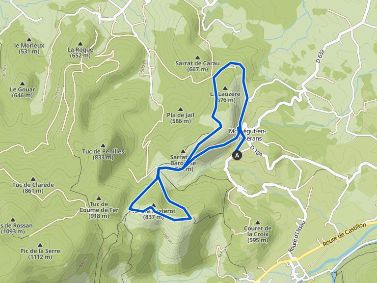 Circuit de la carrière de marbre depuis Montégut en Couserans